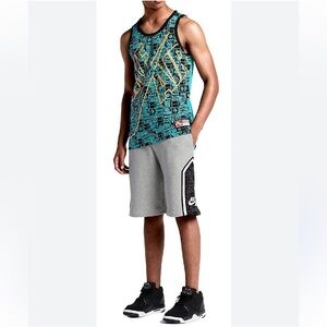 Nike Air x Lebron Pivot Mesh Jersey Tank Green Black Orange Men’s M EUC